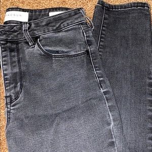 Black mid rise skinny jeans PacSun